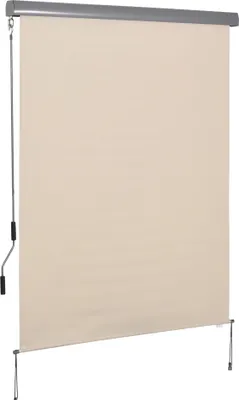 Produktbild von Outsunny Seitenmarkise Balkonmarkise Polyesterstoff+Alu Cremeweiß 140 x 200 cm