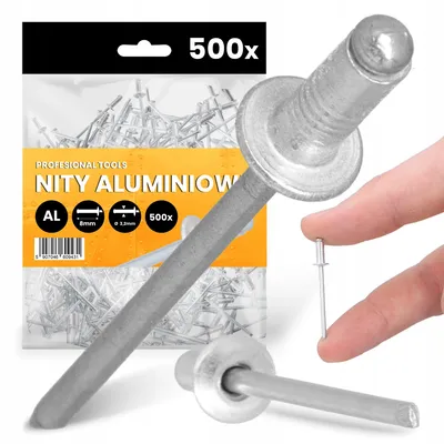 Obrázek produktu pro TRCR Nýty trhací 3,2x8 mm Hliníkové Pozinkované 500 ks