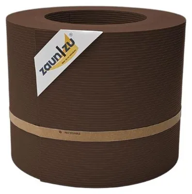 Produktbild von Sichtschutzstreifen zaun|zu RILLE 26m Rolle PP Zaunblende Doppelstabmattenzaun Braun 26m