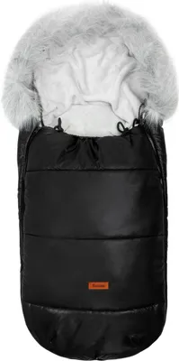 Produktbild von SENSILLO - Fußsack Kinderwagen Winter - Außenstoff Wasserabweisend - 100x50cm - Perle / Schwarz