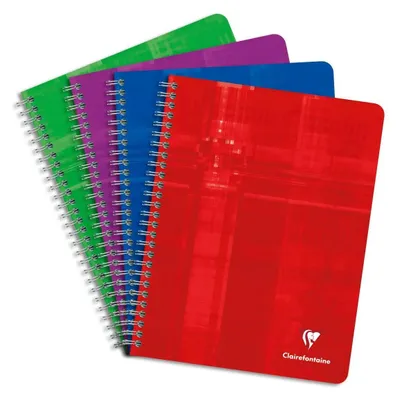 Produktbild von Clairefontaine 5x Spiralheft 17x22cm, 90 Bl kariert Sortiert 8762C