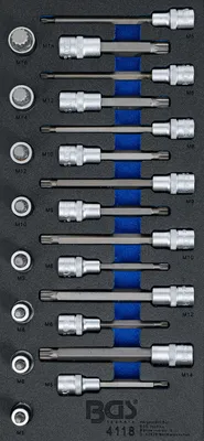 Produktbild von BGS technic Tool Tray 1/3: Bit Socket Set, 2662 mm, 2,66 kg