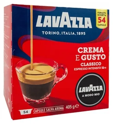 Obrázok produktu pre Lavazza Crema e Gusto, Kávová kapsula, Espresso, Stredne pražená, A Modo Mio, 54 šálok, 12/13
