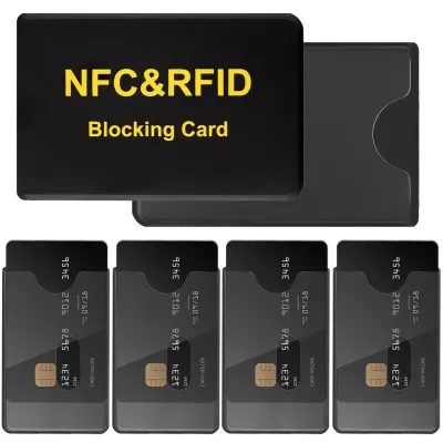 Produktbild von Set aus 6 transparenten Kreditkartenhüllen mit RFID-Schutz