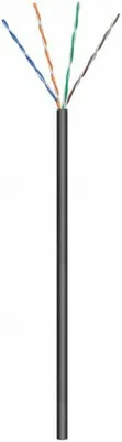 Produktbild von CAT6 Outdoor Netzwerkkabel, U/UTP, AWG 23/1 (Starrleiter), 100 Meter, Schwarz, CCA