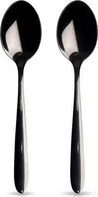 Image de 2 cuillères à soupe Petite cuillère pour thé Café Noir Cuillère à café