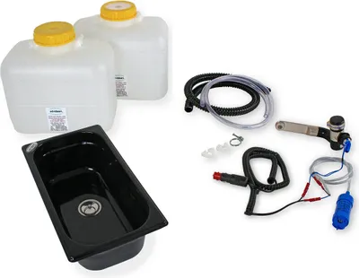 Immagine prodotto di 12V set tecnologico lavabo da campeggio kit lavabo 325x176x100mm 10 Li