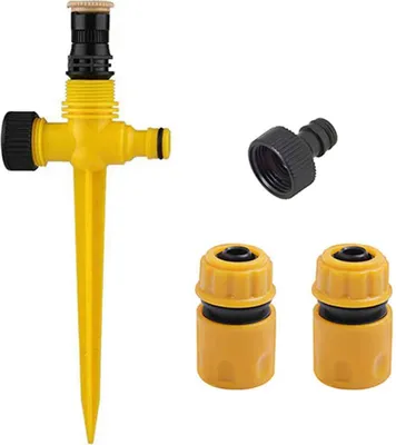 Produktbild von 3er-Pack 360-Grad-Gartensprinkler, rotierender Sprinkler, automatische Bewässerung, einstellbarer Bewässerungssprüher für