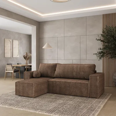 Produktbild von Masseno Ecksofa RAVELO T mit Schlaffunktion L-Form, Sofa mit Bettkasten, Wohnzimmersofa, Couch, Soffa, Bettsofa, Couchgarnitur- Beige, TILIA 17