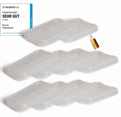 Productafbeelding van Novaliv, 10 reserve deksels voor Novaliv 2 liter containers met clipsluiting, 19x14 cm, transparant