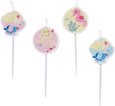 Image de 4 mini bougies sirène