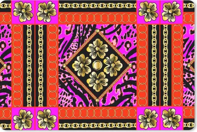 Produktbild von MuchoWow® Mauspad Mousepad Blumen - Halskette - Pantherdruck - Gold - Muster 27x18 cm - Mousepads - Maus Mat - Pad - Mausunterlage - Büroartikel - Desk Matten