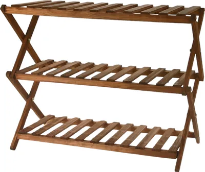 Produktbild von Holzregal faltbar mit 3 Ablagen Deko Regal 30 x 70 x H 58cm