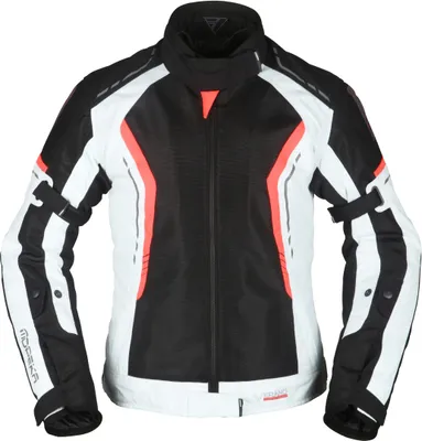 Produktbild von Modeka Khao Air Damen Motorrad Textiljacke Farbe: Schwarz/Hellgrau, Grösse: 42