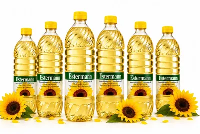 Produktbild von Sonnenblumenöl Estermann, 6 x 1L PET Flasche, ein raffiniertes Pflanzenöl für kalte und warme Küche