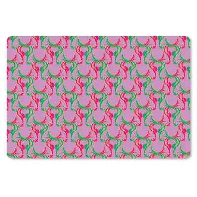 Produktbild von MuchoWow® Schreibtischunterlage Hirsche - Muster - Lila 60x40 cm - XXL Mauspad - Großes Mauspad
