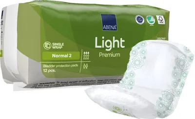 Zdjęcie produktu dla ABENA Light Normal 2 Wkładki dla kobiet i mężczyzn Premium 12 szt