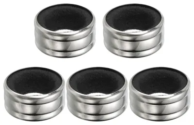 Produktbild von Tropfring - 5 Stück Edelstahl - Tropfenfänger für Weinflaschen - Silber - Standardgröße