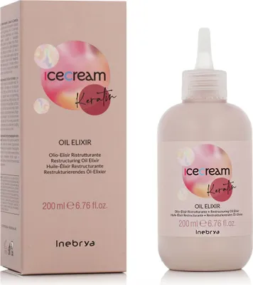 Image de INEBRYA Keratin Oil Elixir huile capillaire restructurante à base de kératine - Elixir 200ml