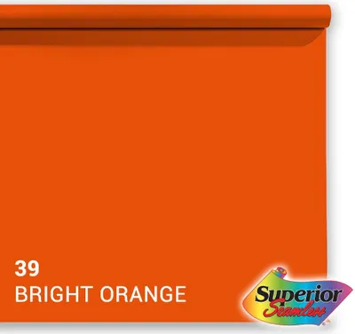 Produktbild von Überlegener Hintergrundpapier 39 leuchtend orange 1,35 x 11m