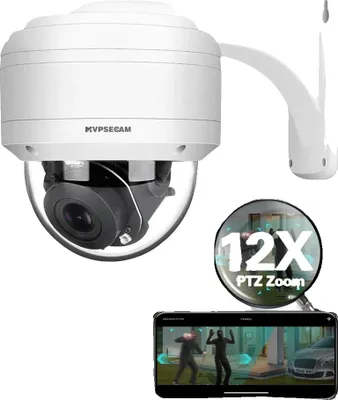 Immagine prodotto di Telecamera PTZ, risoluzione 8MP, zoom ottico 12X, 1 pz 4K POE PTZ