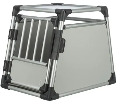 Produktbild von TRIXIE Transportbox, Aluminium - hellgrau/silber - 53 × 61 × 74 cm