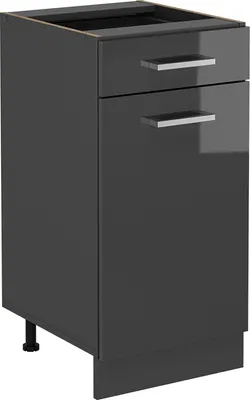 Produktbild von Küchenunterschrank Vicco R-Line Anthrazit Hochglanz 40 cm ohne Arbeitsplatte, Model 53305