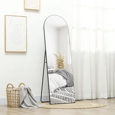 Obrázok produktu pre HOMCOM Celotelové zrkadlo, bez rámu, voľne stojace/na montáž na stenu, 50 x 150 cm