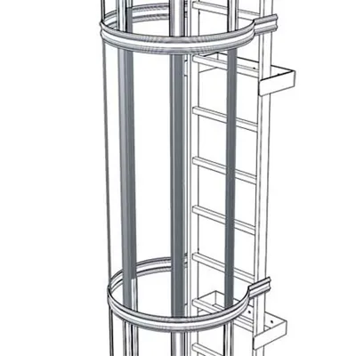 Produktbild von Zarges Rückenschutzstrebe 1.400mm Aluminium eloxiert