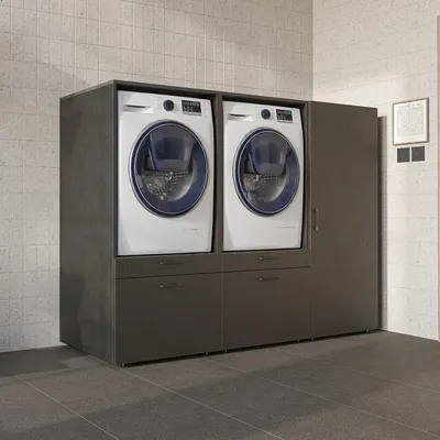 Immagine prodotto di Roomart SERIE 2, parete attrezzata da 194 cm di larghezza, rovere nero