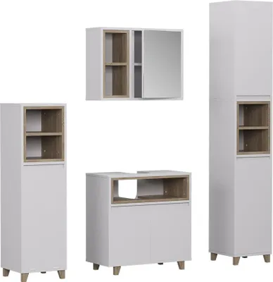 Immagine prodotto di Set di mobili da bagno Vicco Elnor Bianco/quercia 4 parti, Model 57562