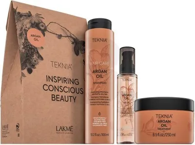 Obrázek produktu pro Lakmé Teknia Hair Care Argan Oil Pack sada pro hydrataci vlasů 300 ml + 250 ml + 125 ml