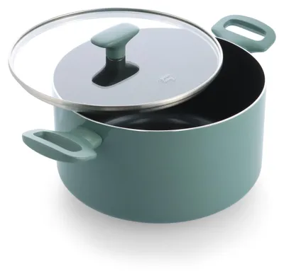 Productafbeelding van GreenChef Tones keramische anti-aanbak pan met glazen deksel, 24 cm, geschikt voor inductie, PFOA-vrij