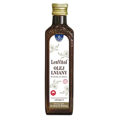 Obrázek produktu pro Lenvitol lněný olej lisovaný za studena 250ml OLEOFARM