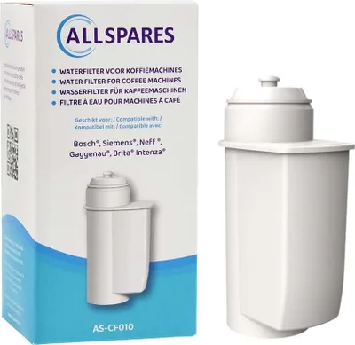 Produktbild von AllSpares Wasserfilter (x4) geeignet für u.a. Siemens EQ Kaffeemaschinen Ersatzfilter für BRITA intenza