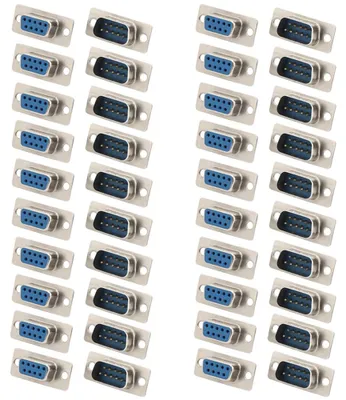 Immagine prodotto di 40 pezzi RS232 connettore maschio DB9 Core femmina blu presa monitor accessori industriali