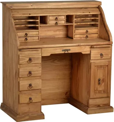 Produktbild von MiaMöbel Sekretär Mexico Möbel 120x125x58 cm Landhausstil Massivholz Pinie Honig