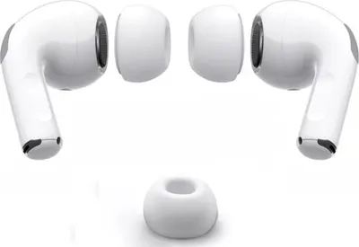 Produktbild von Silikon-Ohrstöpsel für Apple AirPods Pro GEN 1/2/3 Set (S, M, L) weiß