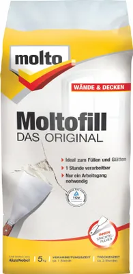 Produktbild von Molto Das Original, Weiß, Basis, Weiß, 5 kg, Puder, Spachtel