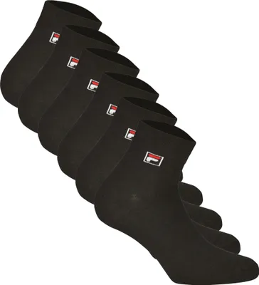 Produktbild von FILA Quarter Socken Unisex, 6 Paar - Kurzsocken, Sport, Logo-Bund, uni, 35-46 Schwarz EU 43-46