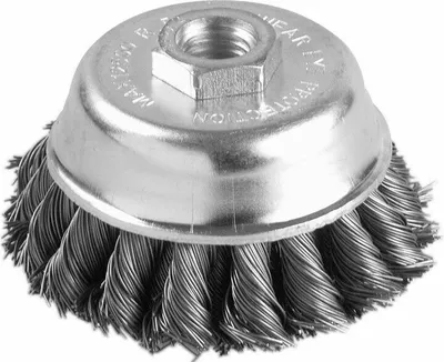Produktbild von Kartáč hrnkový copánkový, O 80mm, vlnitý drát S 0,5mm dvouřadý, M14x2mm