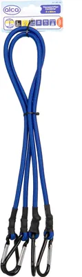 Produktbild von alca® Gepäckspanner mit Karabiner 2 Stk. 80cm blau Spanngurte Expander mit Haken verstellbar & dehnbar - für Auto, Fahrrad, Motorrad, Möbel & Transport
