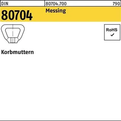 Produktbild von Reyher  Korbmuttern DIN 80704 Messing M 10 Ms (10 Stück)