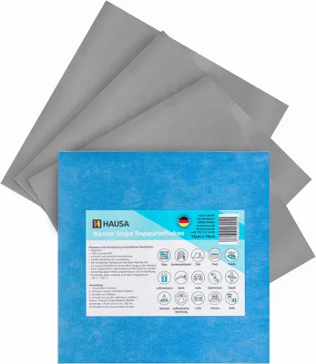 Produktbild von HAUSA Pool Reparaturflicken auch unter Wasser 3er Set, Reparatur Wasser Stopp Reparaturflicken 16x16cm Selbstklebender Flicken für alle Oberflächen