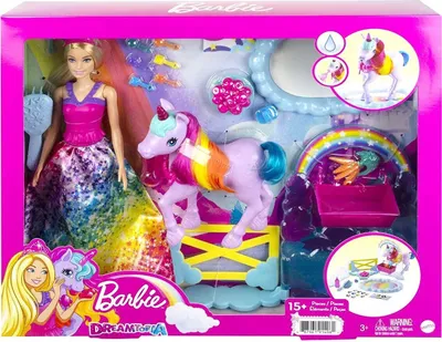Produktbild von Mattel GTG01 - Barbie - Dreamtopia - Prinzessin Puppe mit Einhorn und Zubehör