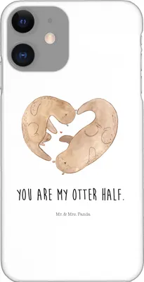 Produktbild von Mr. & Mrs. Panda Iphone 11 Handyhülle Otter Herz - Weiß - Geschenk, Handy Case, Schutzhülle, Cover, Liebe, Hülle, Hochzeitstag