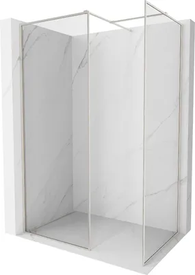 Zdjęcie produktu dla Mexen Kioto-F ścianka prysznicowa Walk-in z ramką 170 x 115 cm, transparent 8 mm, nikiel szczotkowany - 800-170-202-04-97-115