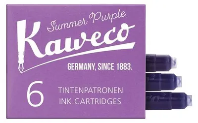 Produktbild von Kaweco - Tintenpatrone Aubergine, 6er-Box