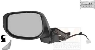Produktbild von VAN WEZEL 2511817 Außenspiegel Seitenspiegel Links für HONDA INSIGHT (ZE) Konvex Beheizt Grundiert