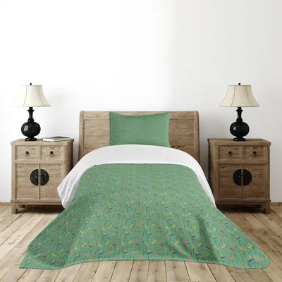 Obrázek produktu pro ABAKUHAUS Exotická sada přehozů, motiv tropických květů ptáka ráje v barevné zahradě, 170 x 220 cm, tyrkysově zelená a fialová